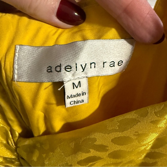 Adelyn Rae Yellow Ruched Dress - Picture 2 of 5